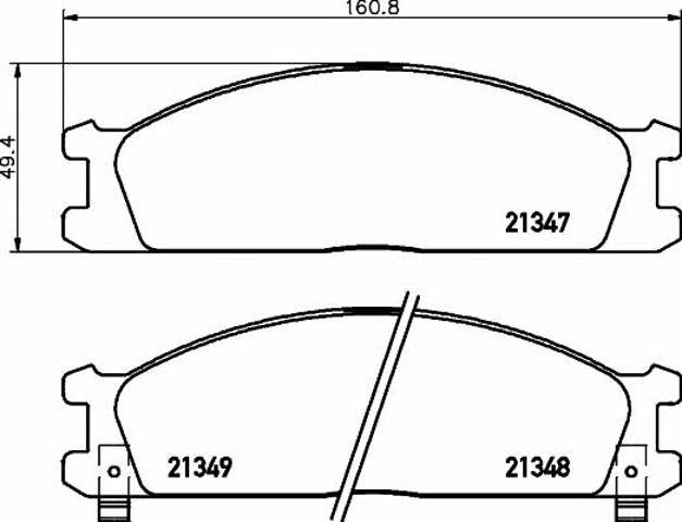 Sapatas do freio dianteiras de disco 2134702 TEXTAR