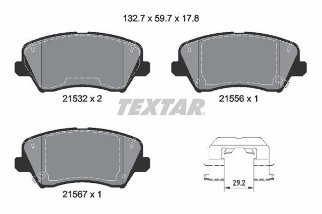 TEXTAR 2153201 Передние тормозные колодки в наличии Львов