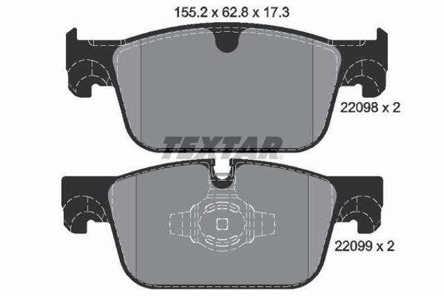 TEXTAR 2209801 Колодки тормозные передние дисковые в наличии Хмельницкий