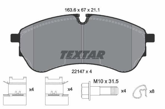 2214701 TEXTAR Передние тормозные колодки купить в Одесса
