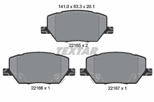 TEXTAR 2216501 Колодки тормозные передние дисковые в наличии Одесса