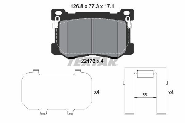 TEXTAR 2217601 Колодки тормозные передние дисковые в наличии Одесса