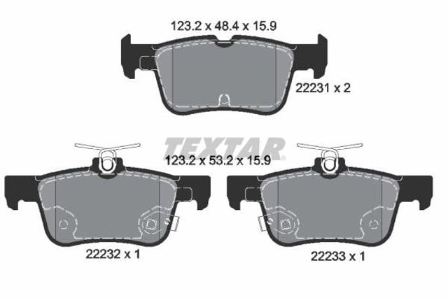 TEXTAR 2223101 Колодки тормозные задние дисковые в наличии Чернигов