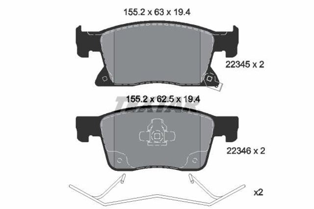TEXTAR 2234501 Колодки тормозные передние дисковые в наличии Украина