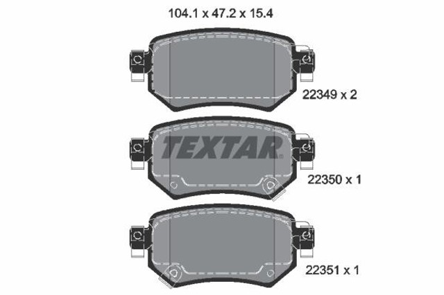 2234901 TEXTAR Задние тормозные колодки купить в Ужгород