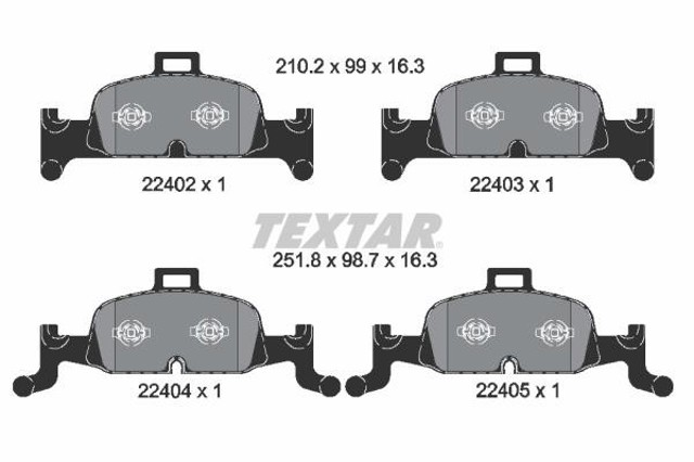 TEXTAR 2240201 Передние тормозные колодки в наличии Киев