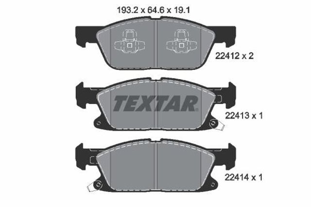 TEXTAR 2241201 Передние тормозные колодки в наличии Житомир