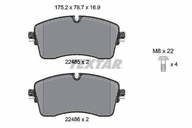 TEXTAR 2248501 Колодки тормозные передние дисковые в наличии Ровно