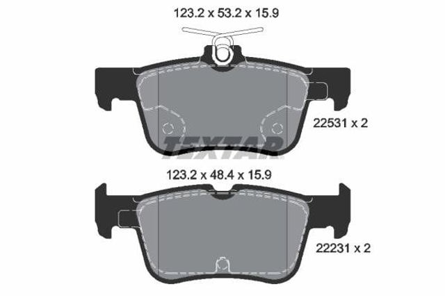 TEXTAR 2253101 Колодки тормозные задние дисковые в наличии Ужгород
