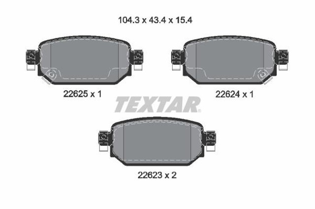 TEXTAR 2262301 Колодки тормозные задние дисковые в наличии Николаев