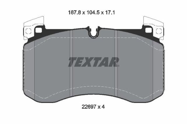 TEXTAR 2269701 Колодки тормозные передние дисковые в наличии Тернополь