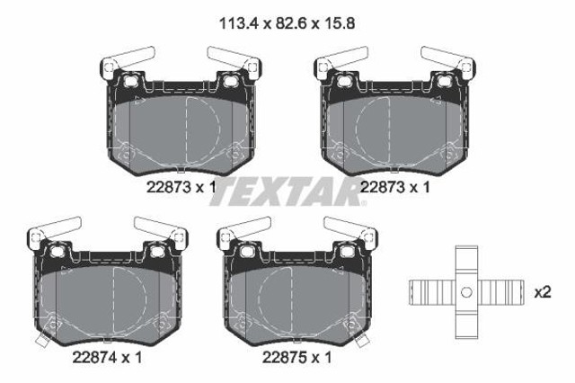 2287301 TEXTAR Колодки тормозные задние дисковые купить в Запорожье