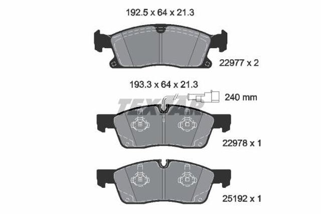 2297701 TEXTAR Колодки тормозные передние дисковые купить в Житомир