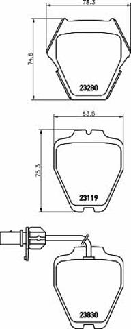 TEXTAR 2328001 Колодки тормозные передние дисковые в наличии Сумы
