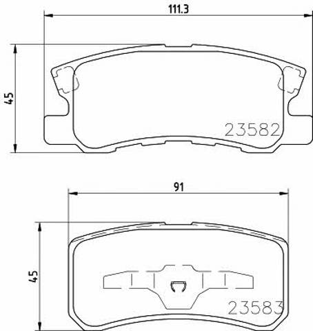TEXTAR 2358202 Колодки тормозные задние дисковые в наличии Сумы