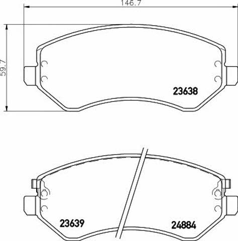 TEXTAR 2363801 Передние тормозные колодки в наличии Николаев