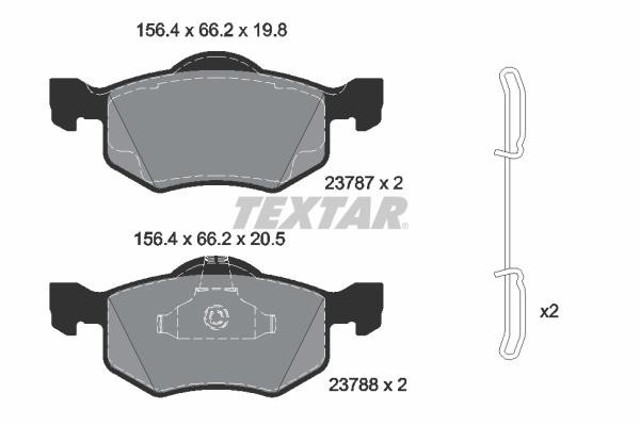 2378704 TEXTAR Колодки тормозные передние дисковые купить в Хмельницкий