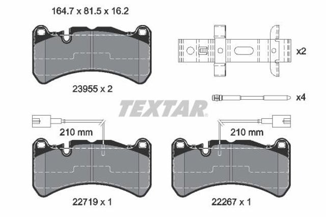 TEXTAR 2395503 Колодки тормозные передние дисковые в наличии Винница