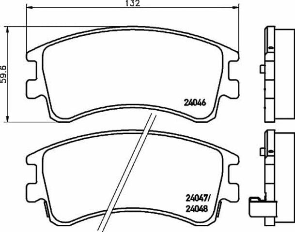 Sapatas do freio dianteiras de disco 2404601 TEXTAR