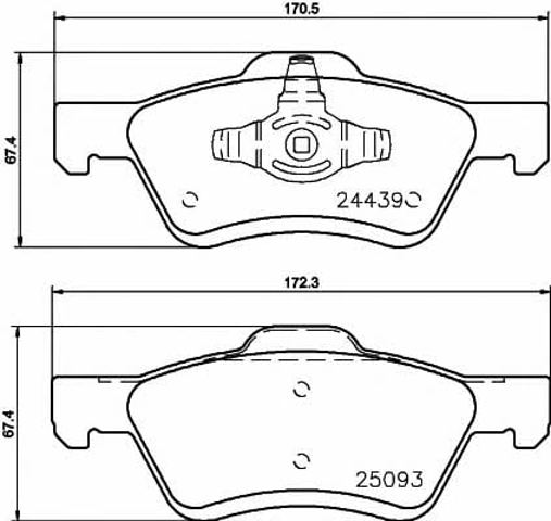 TEXTAR 2443901 Колодки тормозные передние дисковые в наличии Ужгород