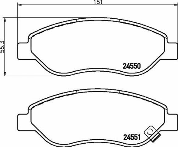 TEXTAR 2455001 Колодки тормозные передние дисковые в наличии Хмельницкий