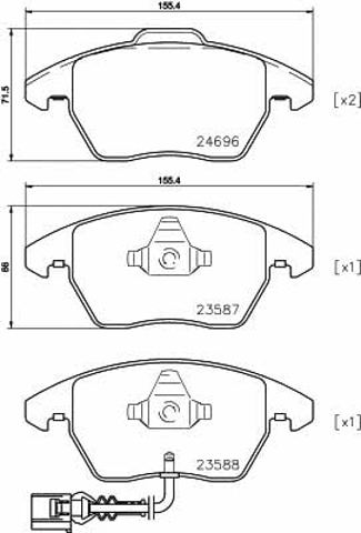 Sapatas do freio dianteiras de disco 2469602 TEXTAR