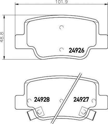 2492601 TEXTAR Задние тормозные колодки купить в Кривой Рог