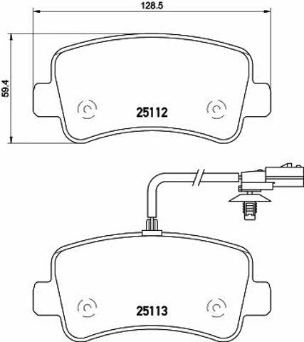 Sapatas do freio traseiras de disco 2511201 TEXTAR