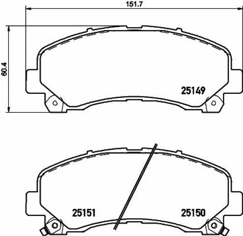 TEXTAR 2514901 Колодки тормозные передние дисковые в наличии Черновцы