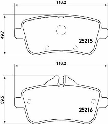 TEXTAR 2521502 Колодки тормозные задние дисковые в наличии Украина