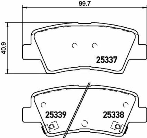 TEXTAR 2533701 Колодки тормозные задние дисковые в наличии Полтава