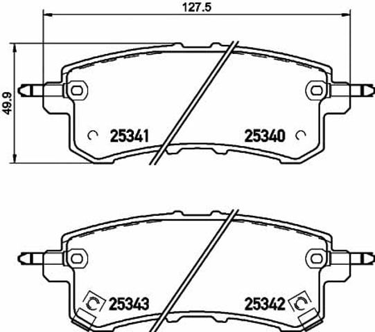 TEXTAR 2534001 Колодки тормозные задние дисковые в наличии Полтава