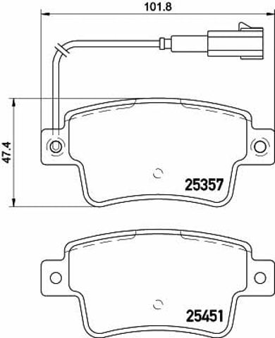 TEXTAR 2535701 Колодки тормозные задние дисковые в наличии Кривой Рог