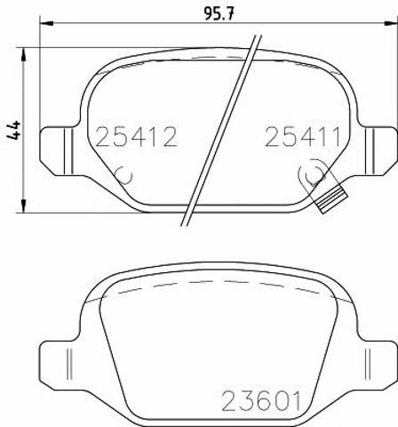 TEXTAR 2541101 Колодки тормозные задние дисковые в наличии Винница