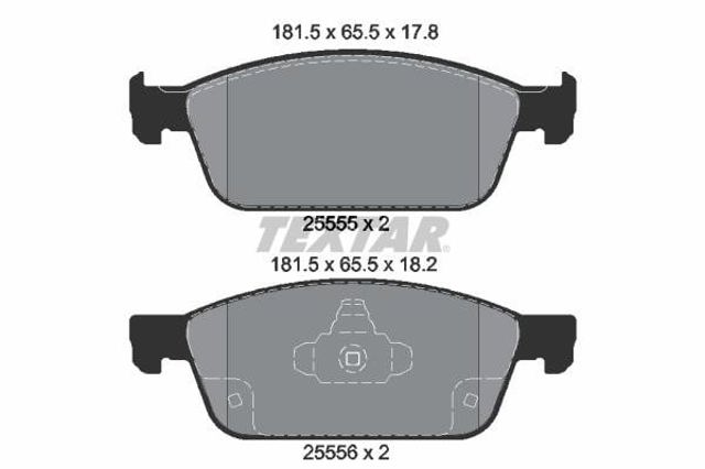 TEXTAR 2555501 Колодки тормозные передние дисковые в наличии Черкассы