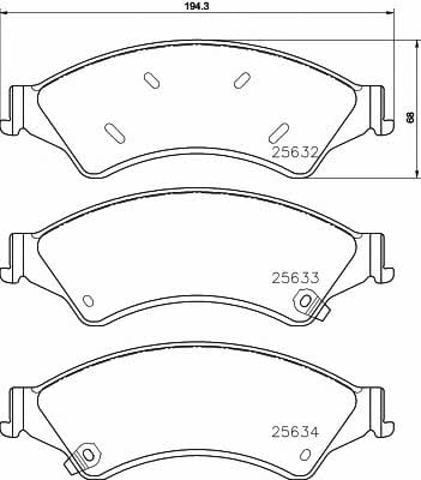 TEXTAR 2563201 Колодки тормозные передние дисковые в наличии Ровно