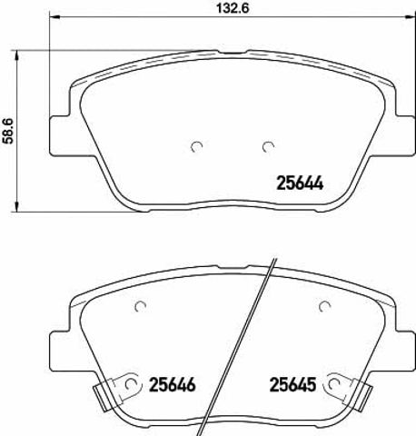 2564401 TEXTAR Колодки тормозные передние дисковые купить в Тернополь