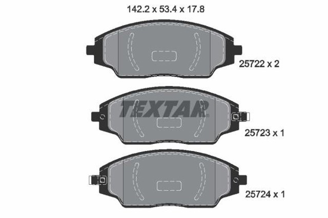 2572201 TEXTAR Колодки тормозные передние дисковые купить в Чернигов