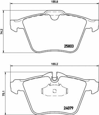TEXTAR 2580301 Колодки тормозные передние дисковые в наличии Ровно