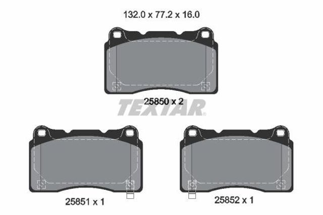 TEXTAR 2585001 Колодки тормозные передние дисковые в наличии Винница