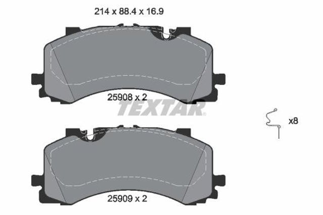 TEXTAR 2590801 Колодки тормозные передние дисковые в наличии Ирпень