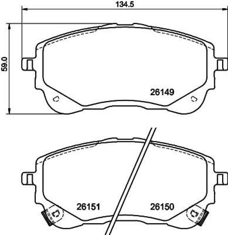 TEXTAR 2614901 Колодки тормозные передние дисковые в наличии Одесса