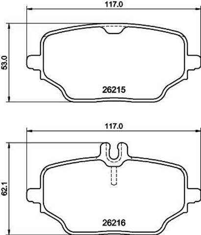 TEXTAR 2621501 Колодки тормозные задние дисковые в наличии Николаев