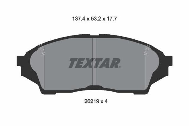 2621901 TEXTAR Колодки тормозные передние дисковые купить в Павлоград