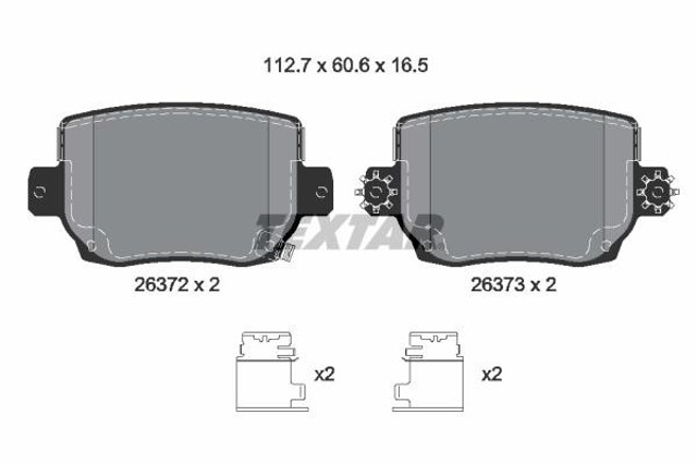TEXTAR 2637201 Колодки тормозные задние дисковые в наличии Кривой Рог