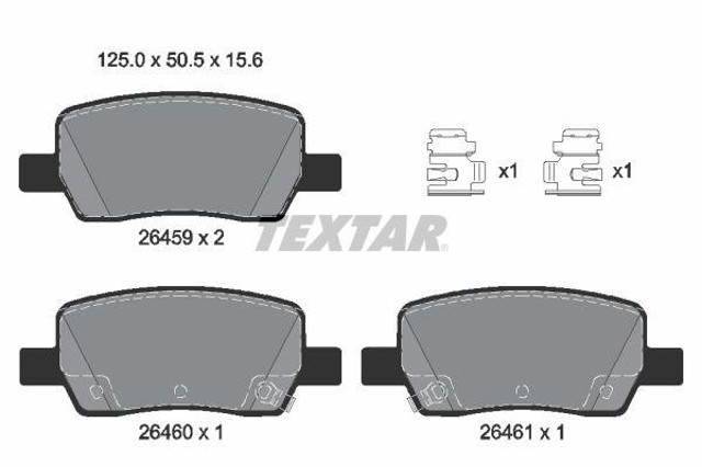 TEXTAR 2645901 Колодки тормозные задние дисковые в наличии Львов