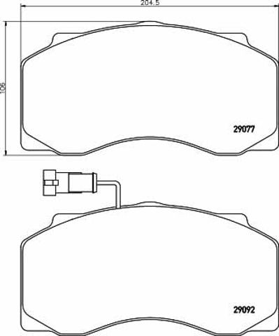 TEXTAR 2907702 Передние тормозные колодки в наличии Чернигов
