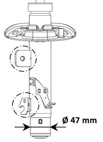 KAYABA 3338054 Амортизатор задний в наличии Ирпень