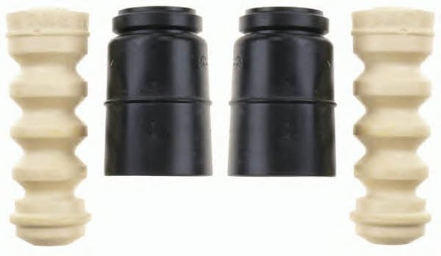 Pára-choque (grade de proteção) de amortecedor traseiro + bota de proteção Volkswagen Polo 3 6N2