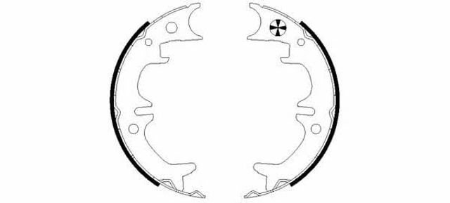 Sapatas do freio de estacionamento 91059400 TEXTAR